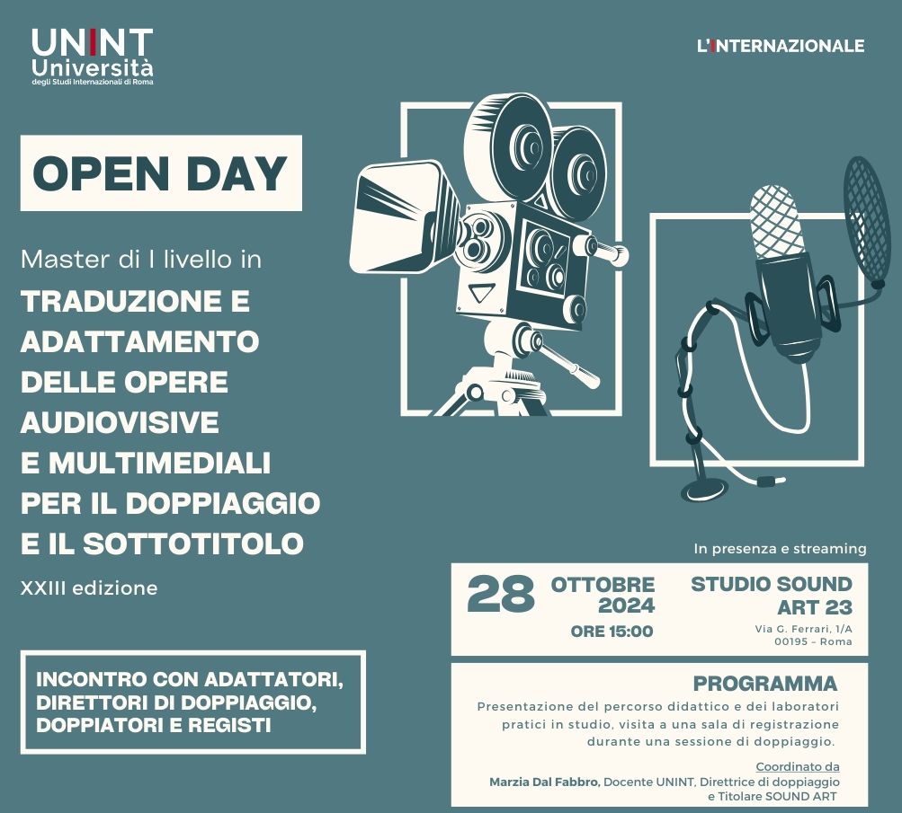 Open day Master Tea presso Studio doppiaggio Sound Art